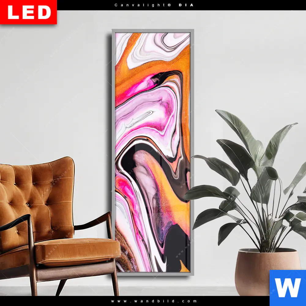 Wechselmotiv Acrylglas Canvalight® DIA | Fluid Art Sweets | Schmal