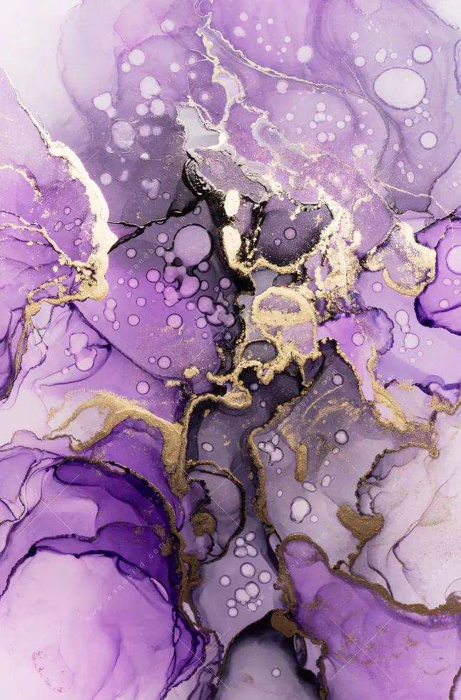 Wechselmotiv Acrylglas Canvalight® DIA | Fluid Art Violett | Hochformat - Image 5