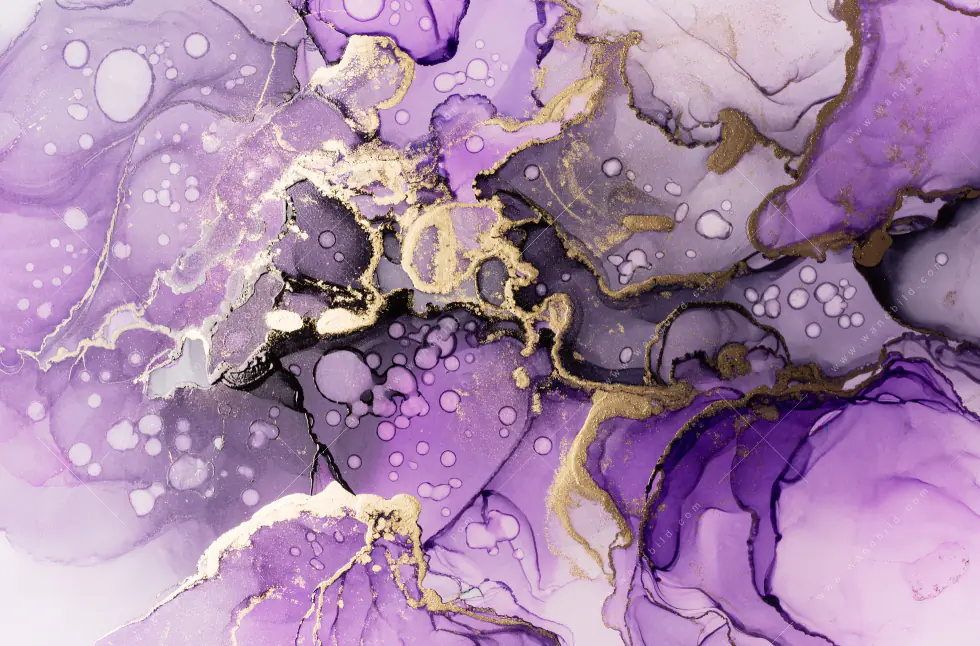 Wechselmotiv Acrylglas Canvalight® DIA | Fluid Art Violett | Quadrat - Image 5