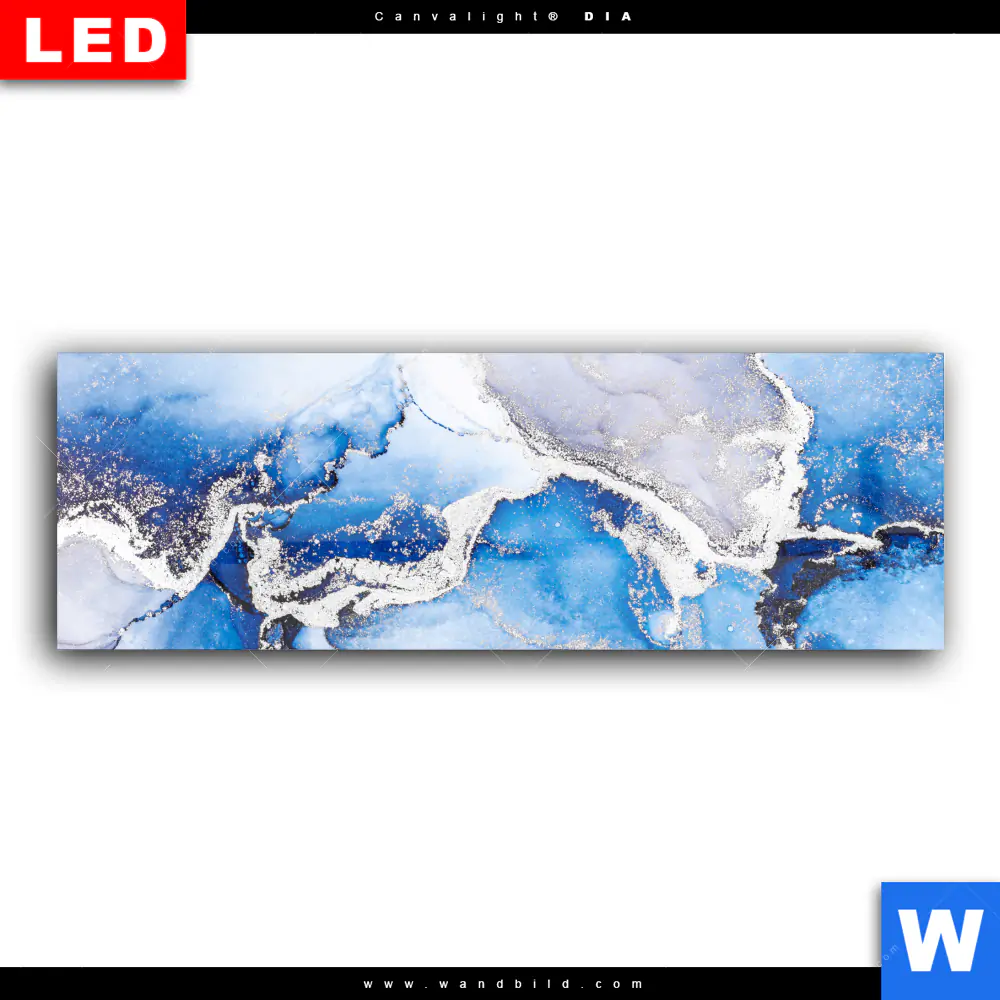 Wechselmotiv Acrylglas Canvalight® DIA | Fluid Art Winter Wonderland | Panorama - Image 2