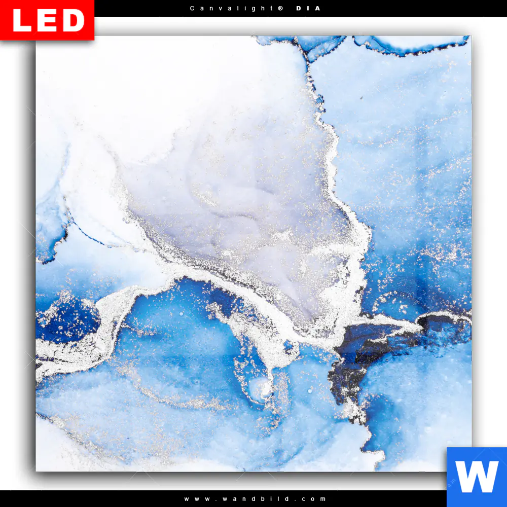 Wechselmotiv Acrylglas Canvalight® DIA | Fluid Art Winter Wonderland | Quadrat - Image 2