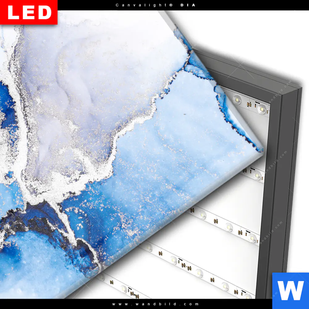 Wechselmotiv Acrylglas Canvalight® DIA | Fluid Art Winter Wonderland | Quadrat - Image 3