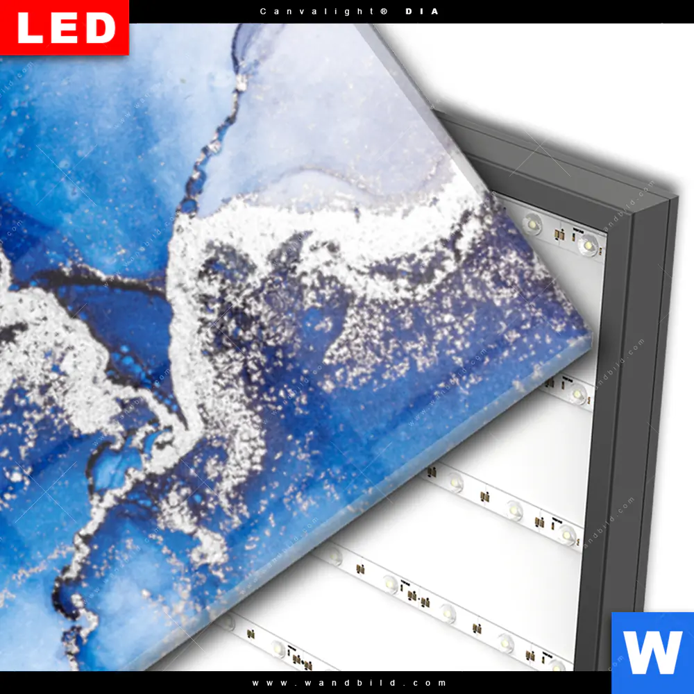 Wechselmotiv Acrylglas Canvalight® DIA | Fluid Art Winter Wonderland | Schmal - Image 3