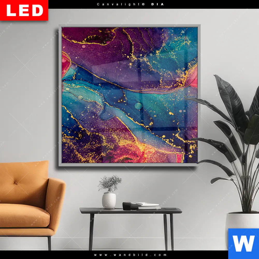 Wechselmotiv Acrylglas Canvalight® DIA | Fluid Fantasia | Quadrat