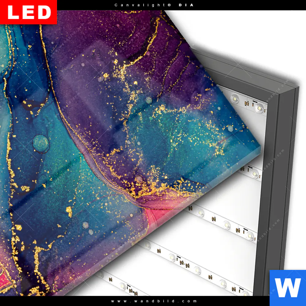 Wechselmotiv Acrylglas Canvalight® DIA | Fluid Fantasia | Quadrat - Image 3