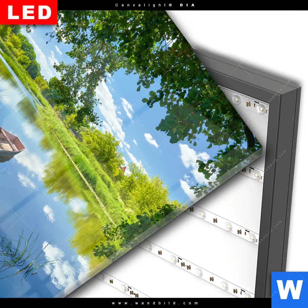 Wechselmotiv Acrylglas Canvalight® DIA | Flusslandschaft | Quadrat - Image 3