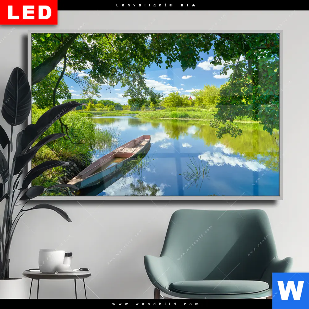 Wechselmotiv Acrylglas Canvalight® DIA | Flusslandschaft | Querformat