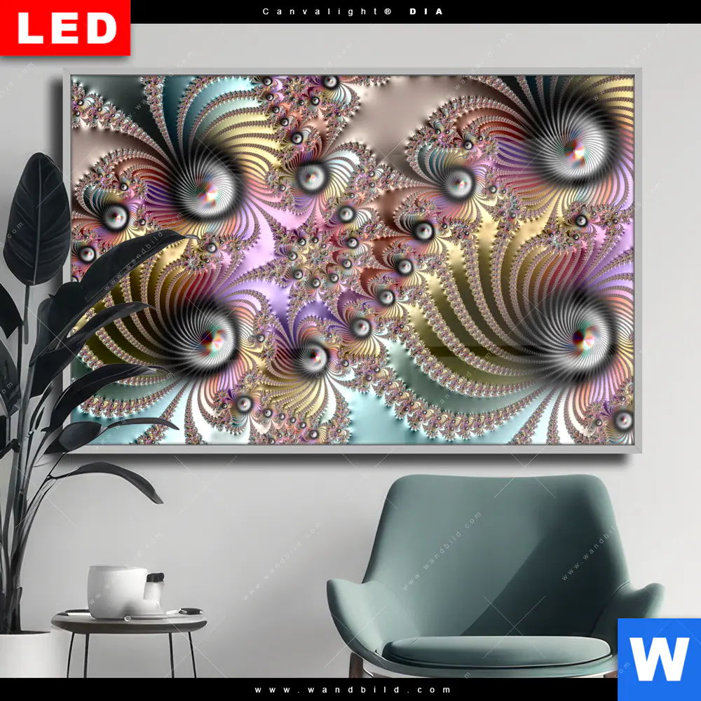 Wechselmotiv Acrylglas Canvalight® DIA | Fraktale Kunst No.1 | Querformat
