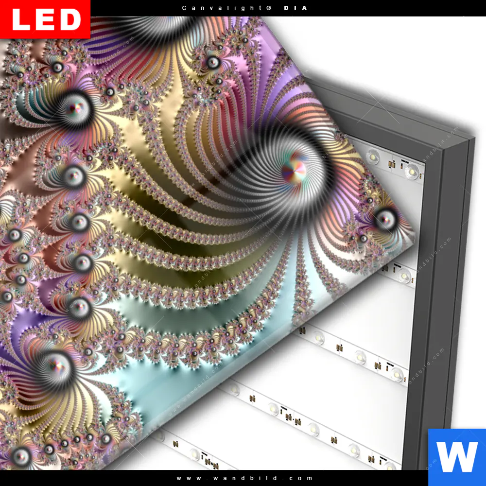 Wechselmotiv Acrylglas Canvalight® DIA | Fraktale Kunst No.1 | Querformat - Image 3
