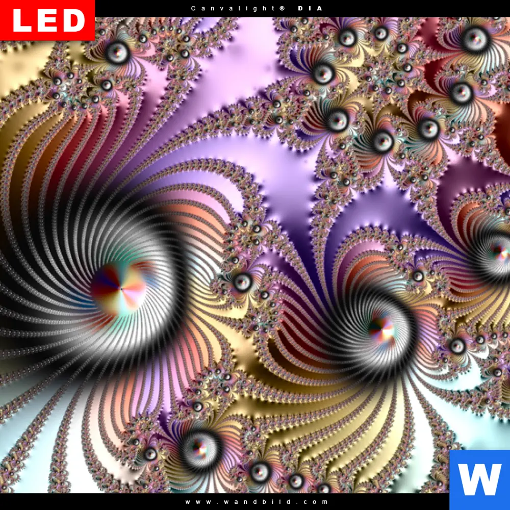 Wechselmotiv Acrylglas Canvalight® DIA | Fraktale Kunst No.1 | Querformat - Image 4