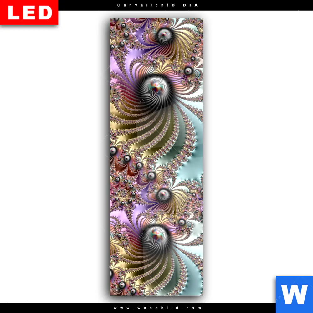 Wechselmotiv Acrylglas Canvalight® DIA | Fraktale Kunst No.1 | Schmal - Image 2