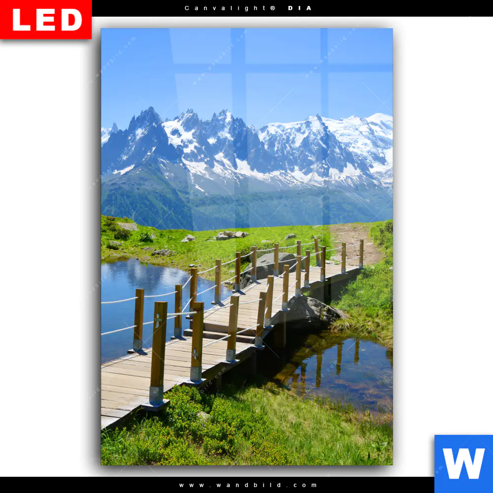 Wechselmotiv Acrylglas Canvalight® DIA | Französische Alpen | Hochformat - Image 2