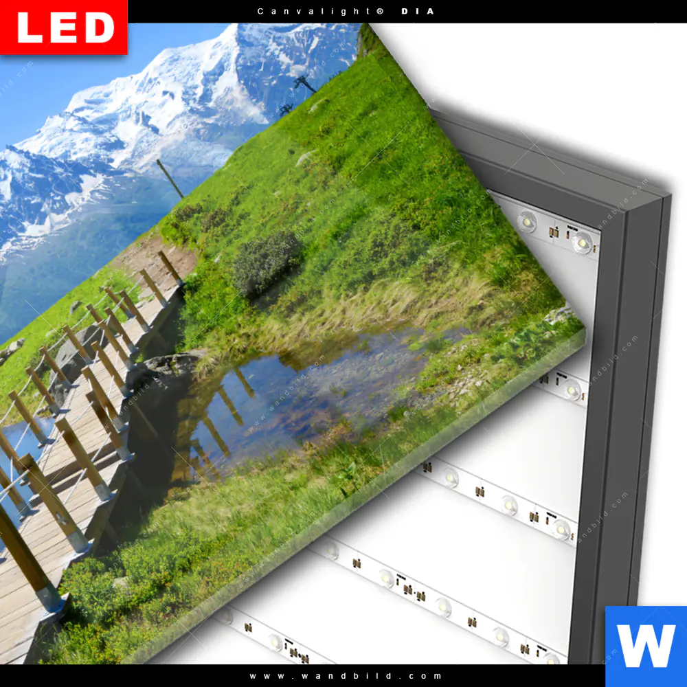 Wechselmotiv Acrylglas Canvalight® DIA | Französische Alpen | Querformat - Image 3