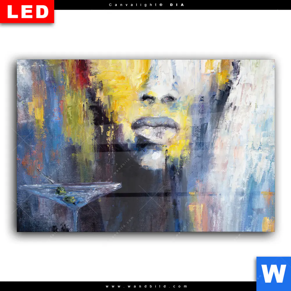 Wechselmotiv Acrylglas Canvalight® DIA | Frau & Martini Cocktail | Querformat - Image 2