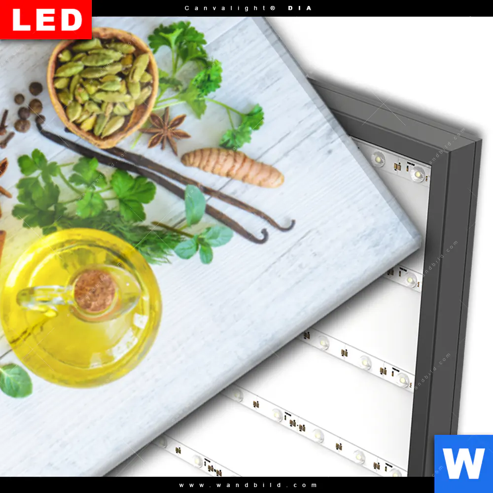 Wechselmotiv Acrylglas Canvalight® DIA | Frische Kräuter & Gewürze | Schmal - Image 3