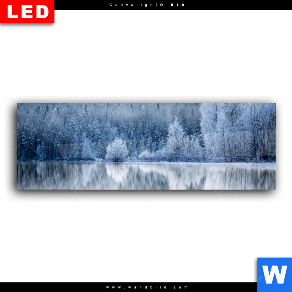 Wechselmotiv Acrylglas Canvalight® DIA | Frostiger Wald | Panorama - Image 2