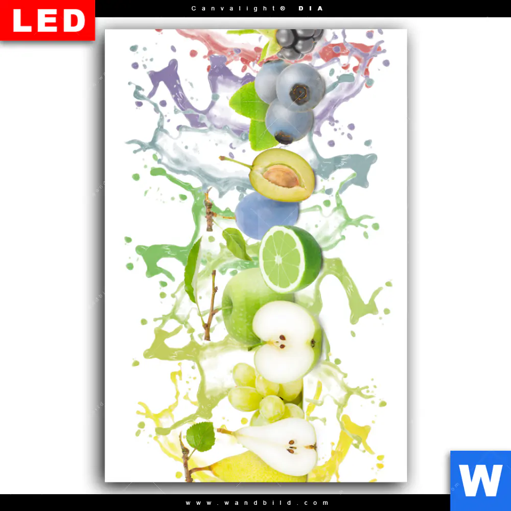 Wechselmotiv Acrylglas Canvalight® DIA | Fruchtspritzer | Hochformat - Image 2