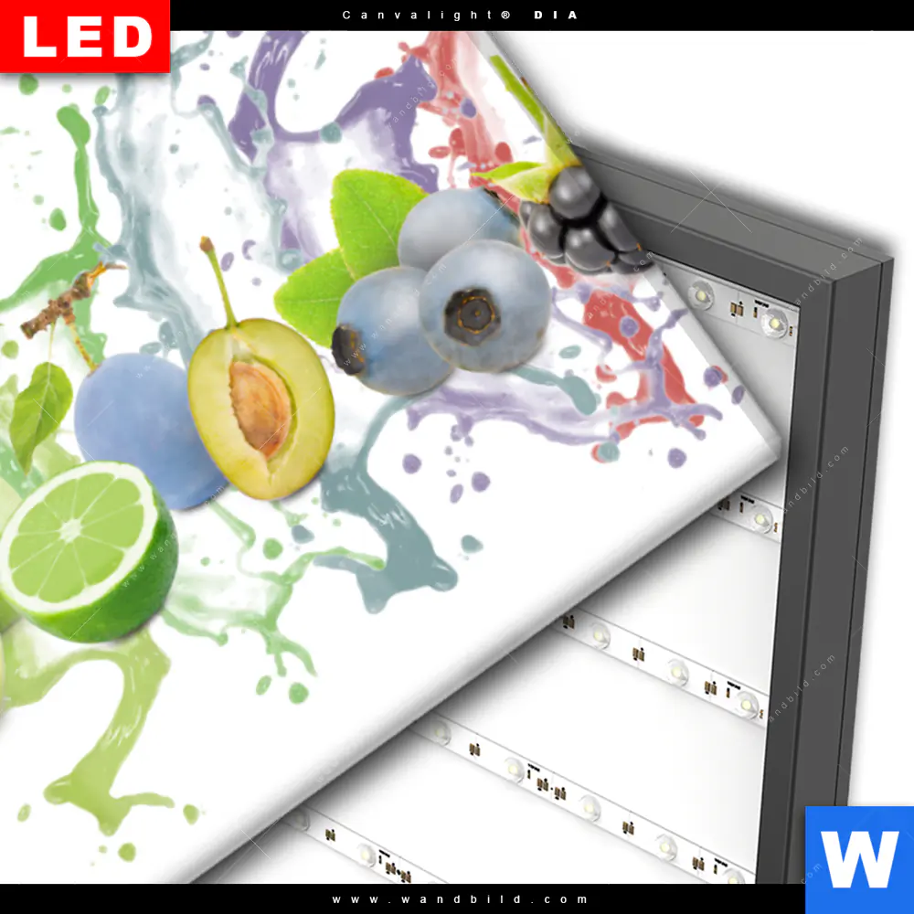 Wechselmotiv Acrylglas Canvalight® DIA | Fruchtspritzer | Hochformat - Image 3