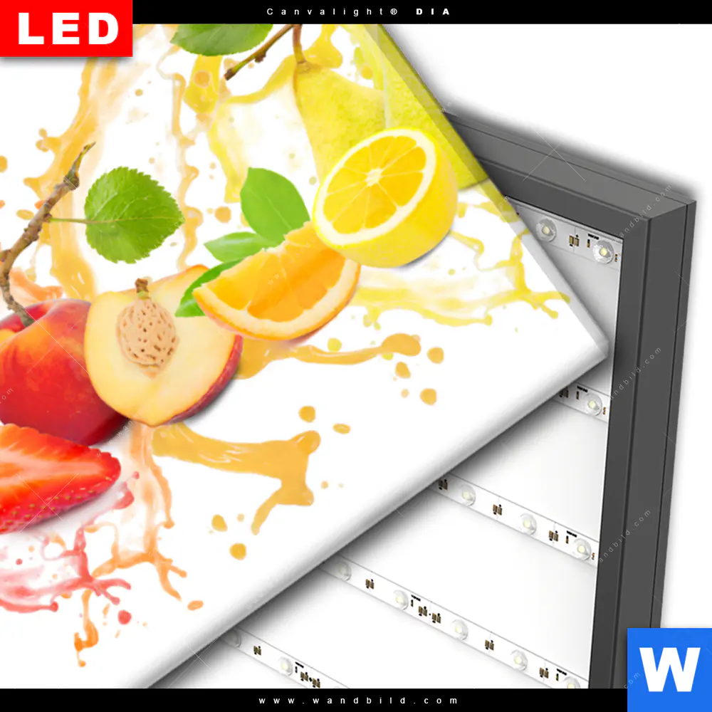 Wechselmotiv Acrylglas Canvalight® DIA | Fruchtspritzer | Querformat - Image 3