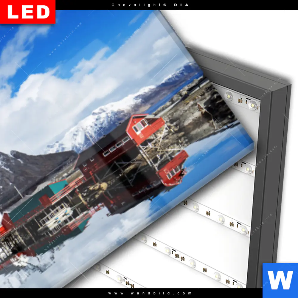 Wechselmotiv Acrylglas Canvalight® DIA | Frühling in Norwegen | Panorama - Image 3