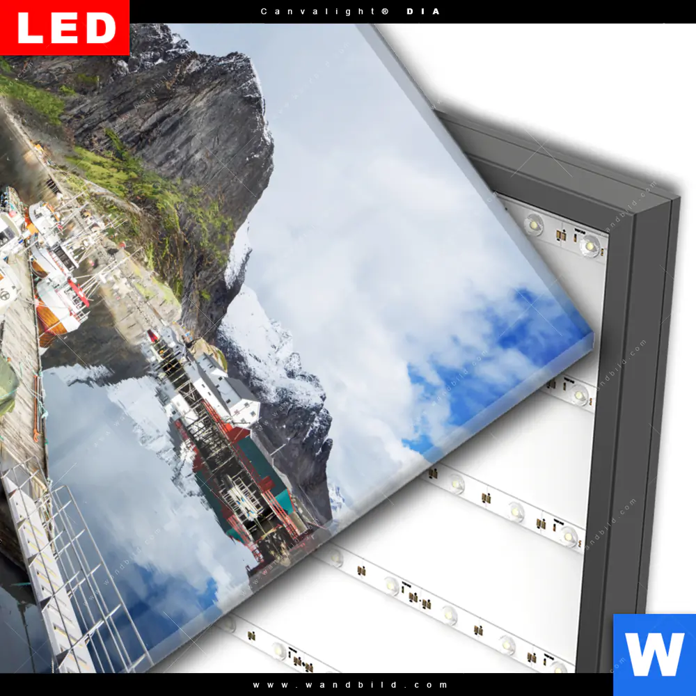 Wechselmotiv Acrylglas Canvalight® DIA | Frühling in Norwegen | Quadrat - Image 3