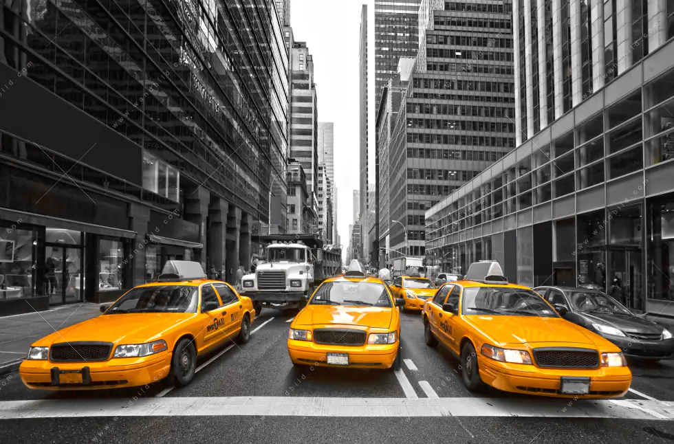 Wechselmotiv Acrylglas Canvalight® DIA | Gelbe Taxis New York | Querformat - Image 5