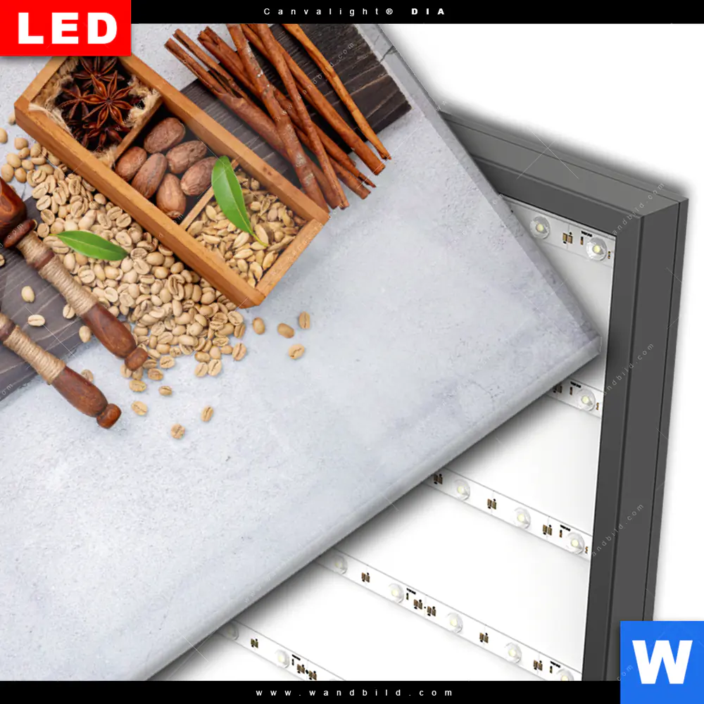 Wechselmotiv Acrylglas Canvalight® DIA | Geröstete Kaffeebohnen No.1 | Querformat - Image 3