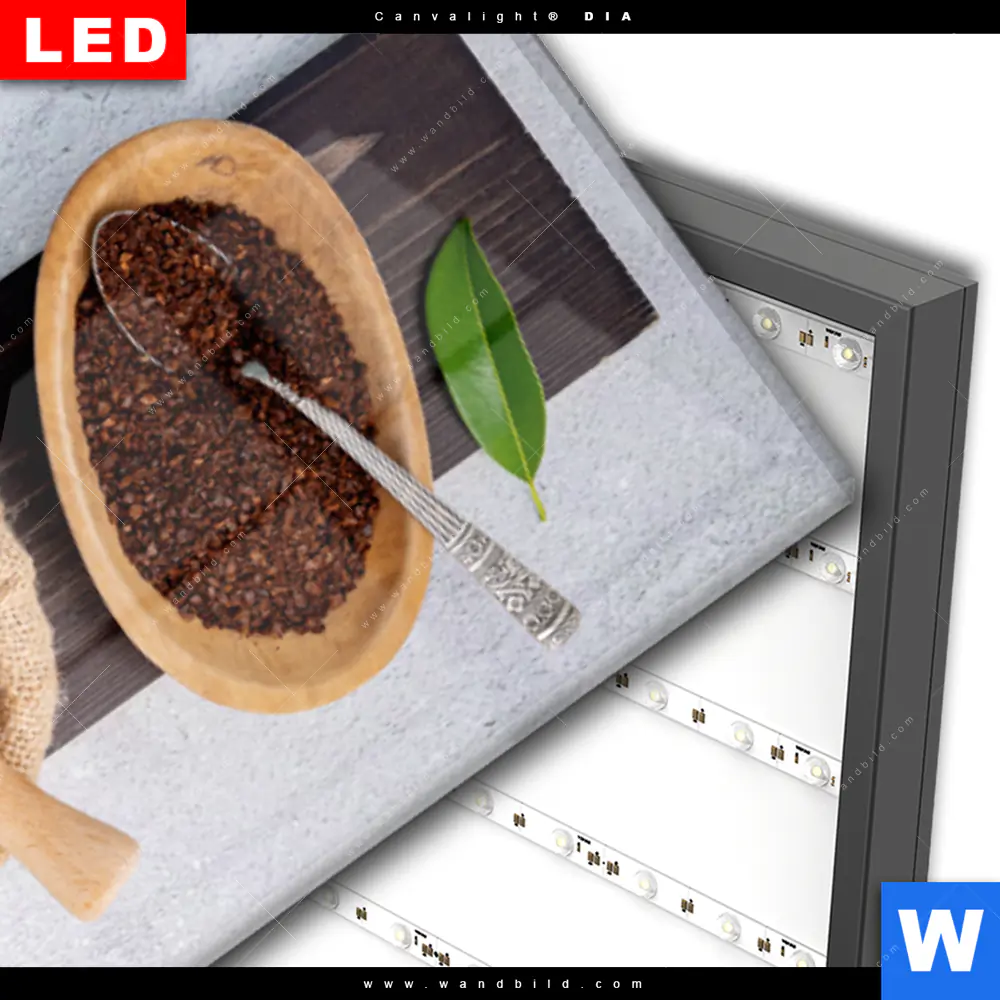 Wechselmotiv Acrylglas Canvalight® DIA | Geröstete Kaffeebohnen No.1 | Schmal - Image 3