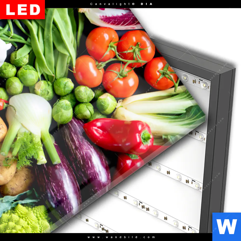 Wechselmotiv Acrylglas Canvalight® DIA | Gesundes Gemüse | Quadrat - Image 3