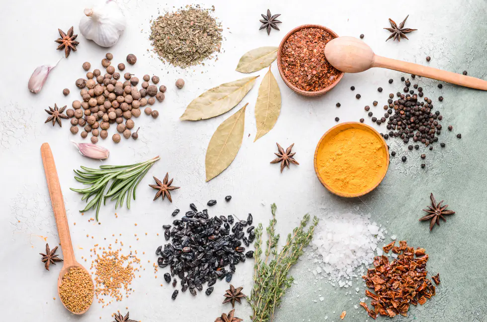 Wechselmotiv Acrylglas Canvalight® DIA | Gewürze auf hellem Untergrund | Panorama - Image 5