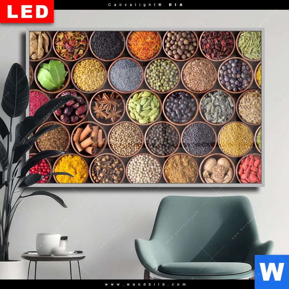 Wechselmotiv Acrylglas Canvalight® DIA | Gewürze & Kräuter | Querformat