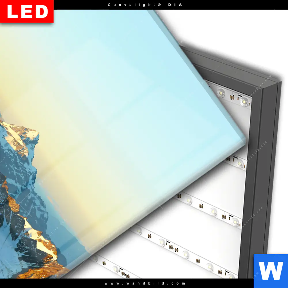 Wechselmotiv Acrylglas Canvalight® DIA | Gipfel in den Alpen | Hochformat - Image 3