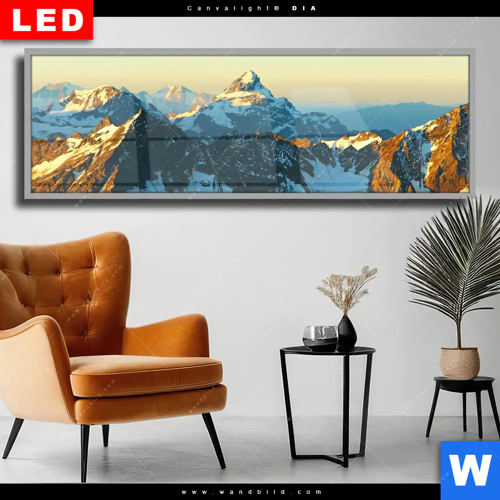 Wechselmotiv Acrylglas Canvalight® DIA | Gipfel in den Alpen | Panorama