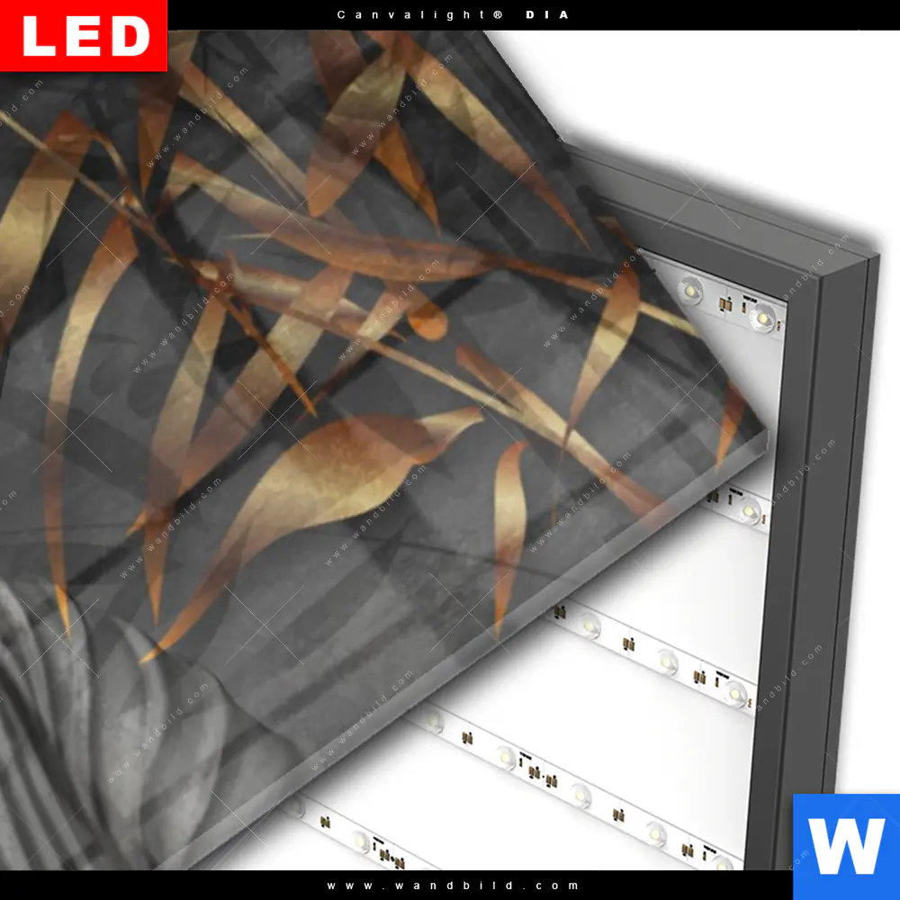 Wechselmotiv Acrylglas Canvalight® DIA | Goldener Buddha & Bambus | Panorama - Image 3