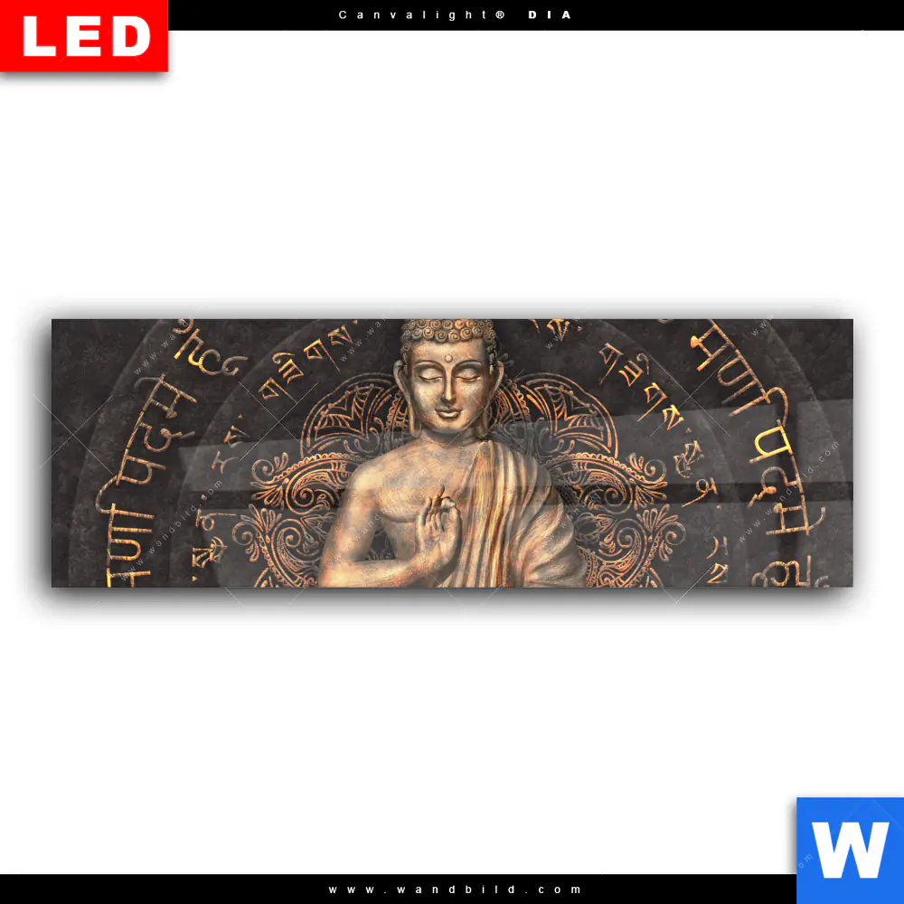 Wechselmotiv Acrylglas Canvalight® DIA | Goldener Buddha No.2 | Panorama - Image 2
