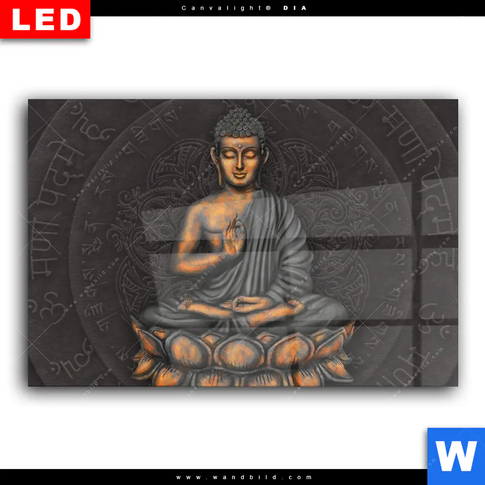 Wechselmotiv Acrylglas Canvalight® DIA | Goldener Buddha | Querformat - Image 2