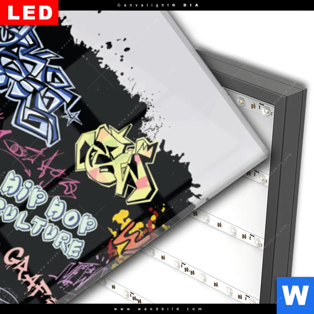 Wechselmotiv Acrylglas Canvalight® DIA | Graffiti Afro No.1 | Schmal - Image 3