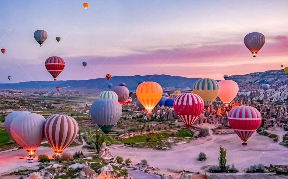 Wechselmotiv Acrylglas Canvalight® DIA | Heißluftballons im Sonnenuntergang | Hochformat - Image 5
