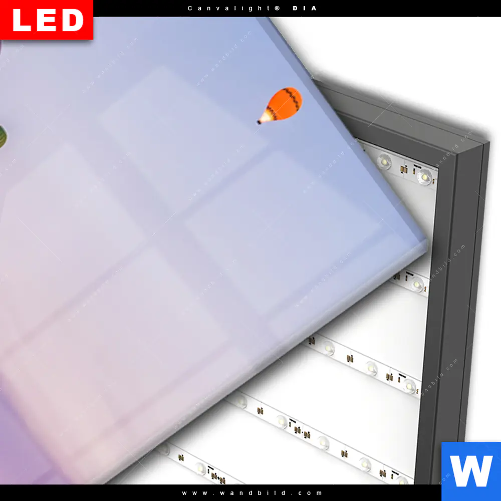 Wechselmotiv Acrylglas Canvalight® DIA | Heißluftballons im Sonnenuntergang | Schmal - Image 3