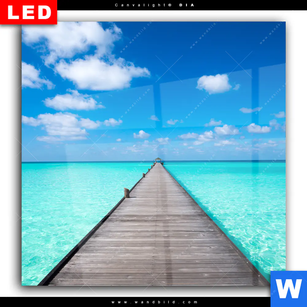 Wechselmotiv Acrylglas Canvalight® DIA | Hölzernes Pier | Quadrat - Image 2