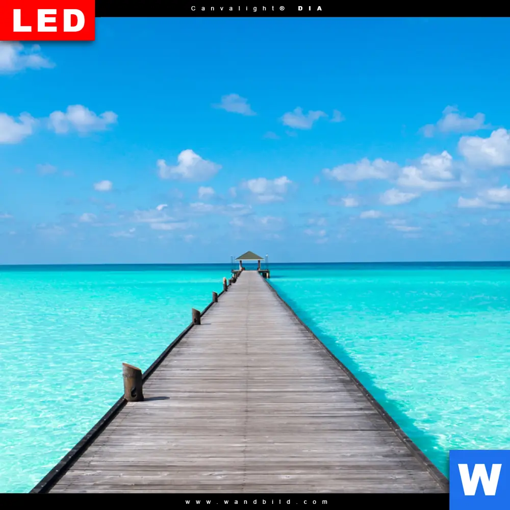 Wechselmotiv Acrylglas Canvalight® DIA | Hölzernes Pier | Quadrat - Image 4