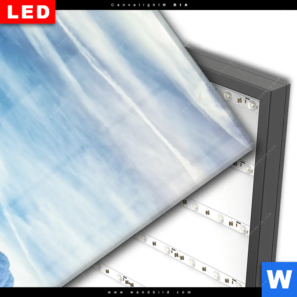 Wechselmotiv Acrylglas Canvalight® DIA | Idyllischer Bergsee im Gebirge | Schmal - Image 3