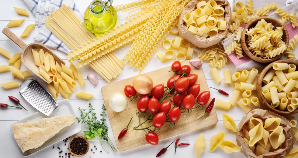 Wechselmotiv Acrylglas Canvalight® DIA | Italienische Pasta Vielfalt | Panorama - Image 5