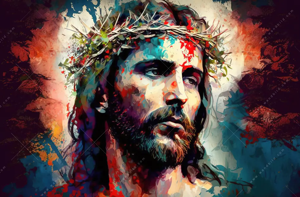 Wechselmotiv Acrylglas Canvalight® DIA | Jesus Christus mit Dornenkrone | Querformat - Image 5