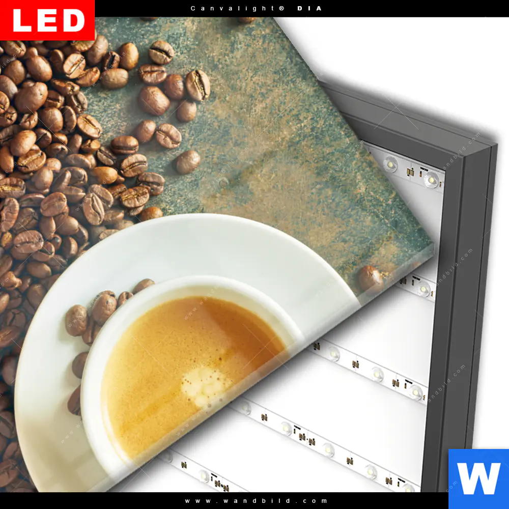 Wechselmotiv Acrylglas Canvalight® DIA | Kaffee-Genuss | Quadrat - Image 3