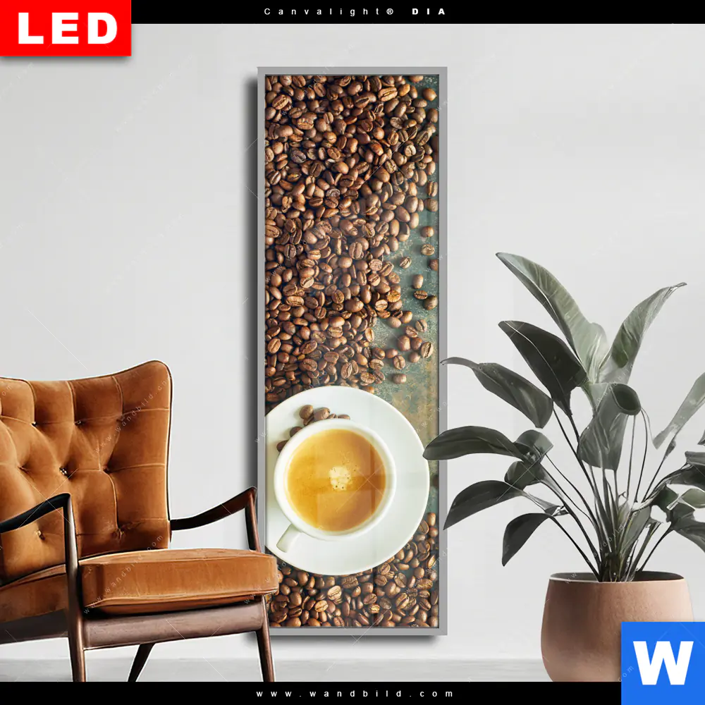 Wechselmotiv Acrylglas Canvalight® DIA | Kaffee-Genuss | Schmal