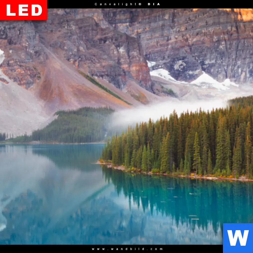 Wechselmotiv Acrylglas Canvalight® DIA | Kanadischer Bergsee | Querformat - Image 4