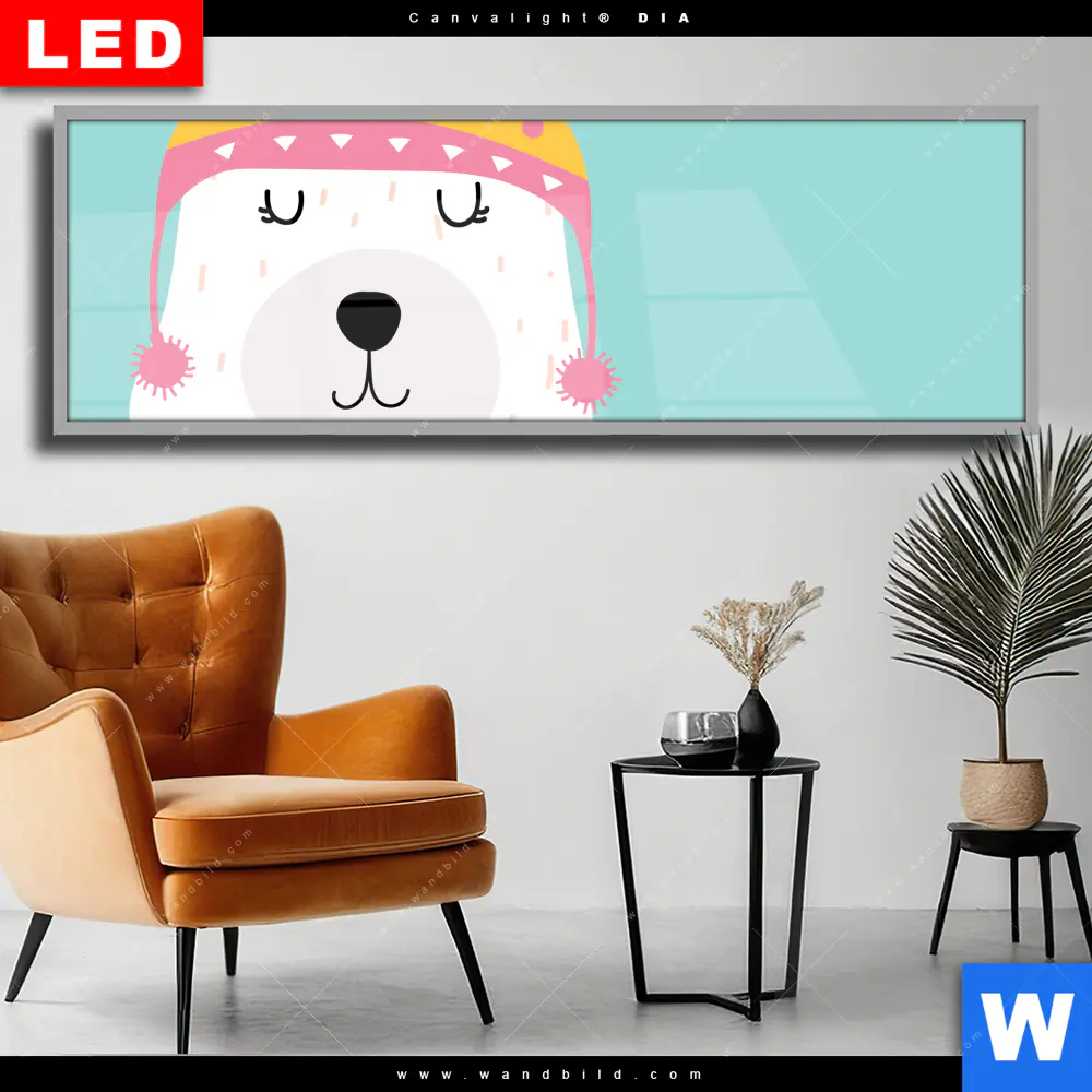 Wechselmotiv Acrylglas Canvalight® DIA | Kein Drama Lama | Panorama