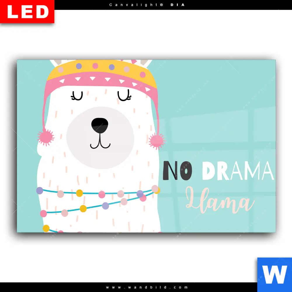 Wechselmotiv Acrylglas Canvalight® DIA | Kein Drama Lama | Querformat - Image 2