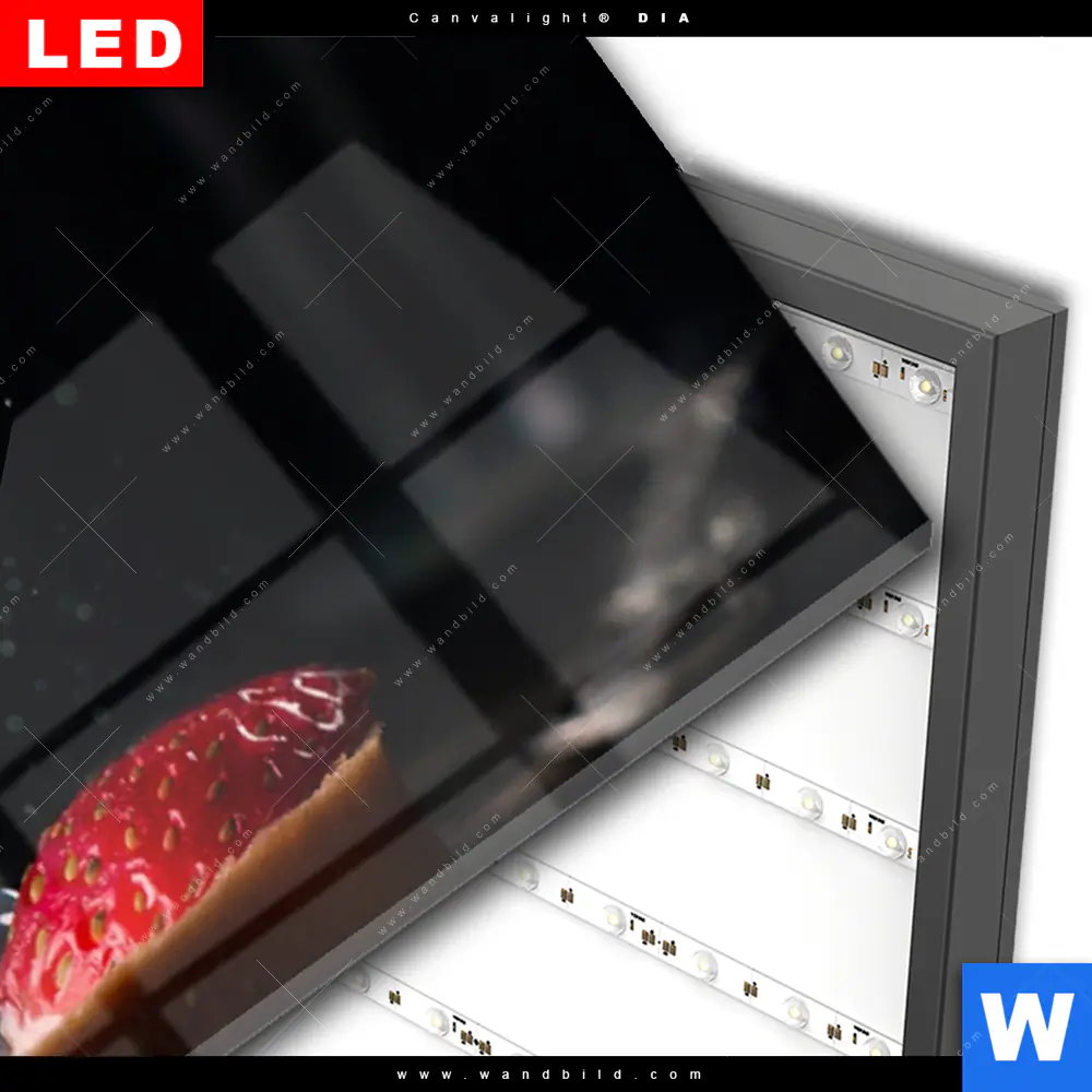 Wechselmotiv Acrylglas Canvalight® DIA | Kuchen mit frischen Beeren | Panorama - Image 3